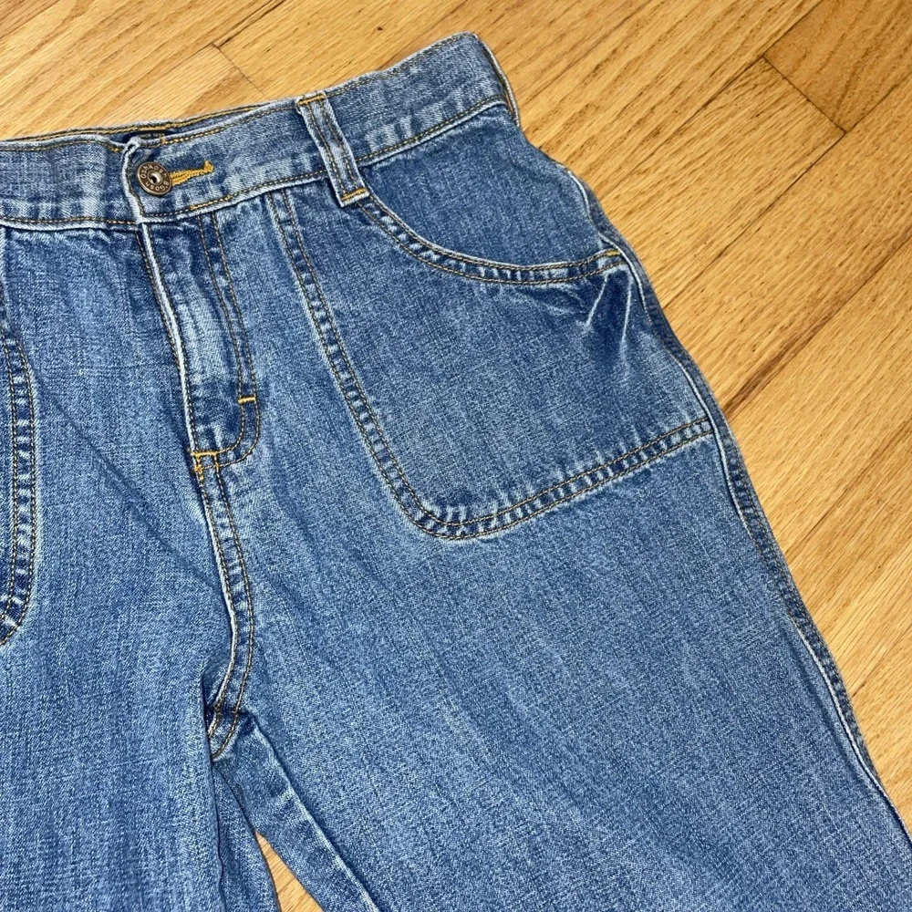 OshKosh Bgosh Girls Blue Jeans Size 14 Boot Cut Medium Wash Adjustable Waist